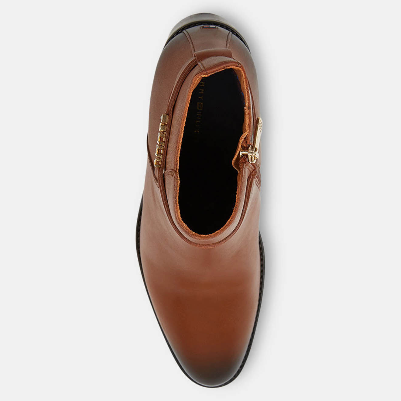 Tommy Hilfiger Bottines en Cuir à talon Brandi cognac - Talon 6 cm