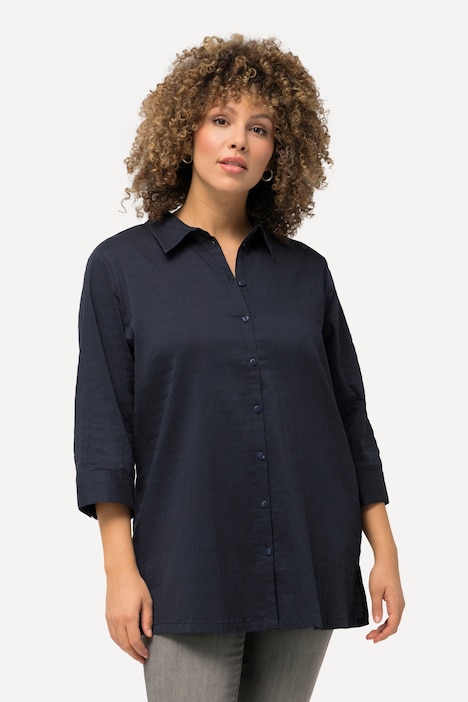 Bluse, Bubble-Qualität, Hemdkragen, 3/4-Arm
