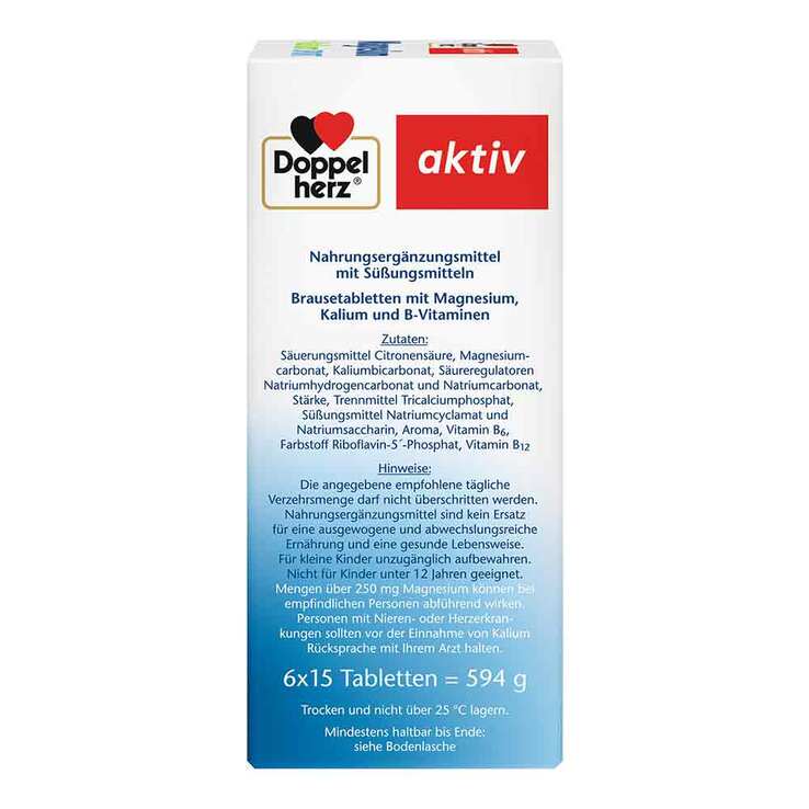 Doppelherz Magnesium + Kalium Sport Brausetabletten, 6X15 St