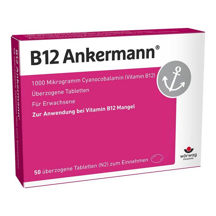 B12 Ankermann 1000 µg Vitamin B12 Tabletten hochdosiert, 50 St
