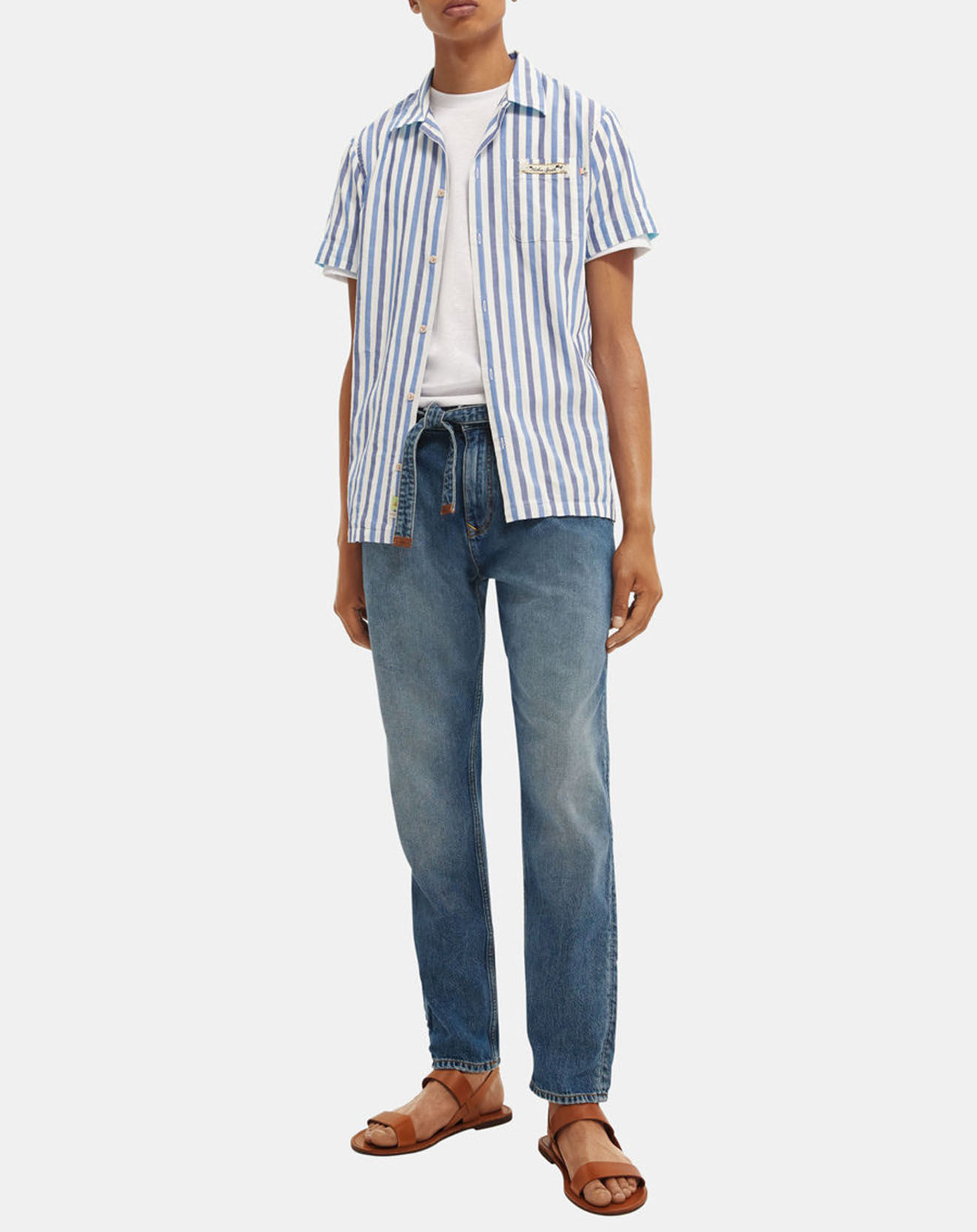 Scotch & Soda Jean Regular Fit Spin Chino bleu moyen