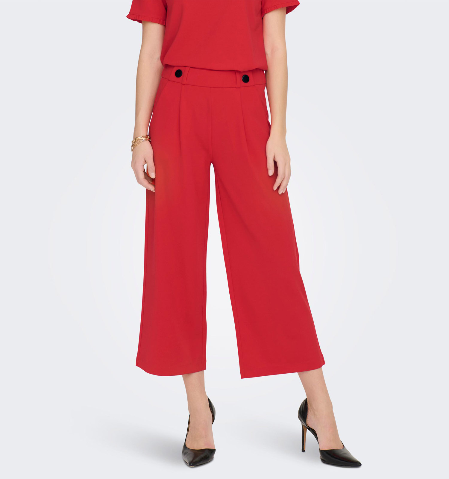Wijde broek rood