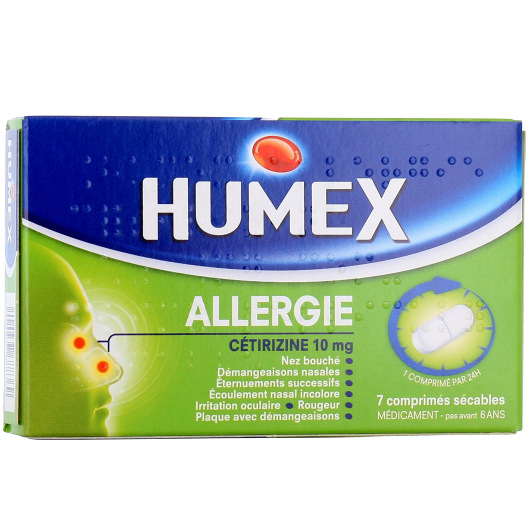 Humex Allergie Cétirizine - Pharmacie des Drakkars