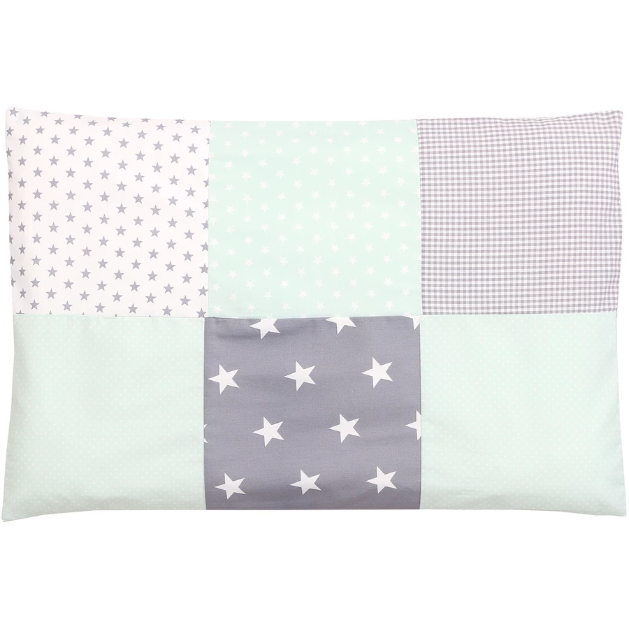 Ullenboom Kinder Bettwäsche-Set Mint Grau 135 x 100 cm + 40 x 60 cm