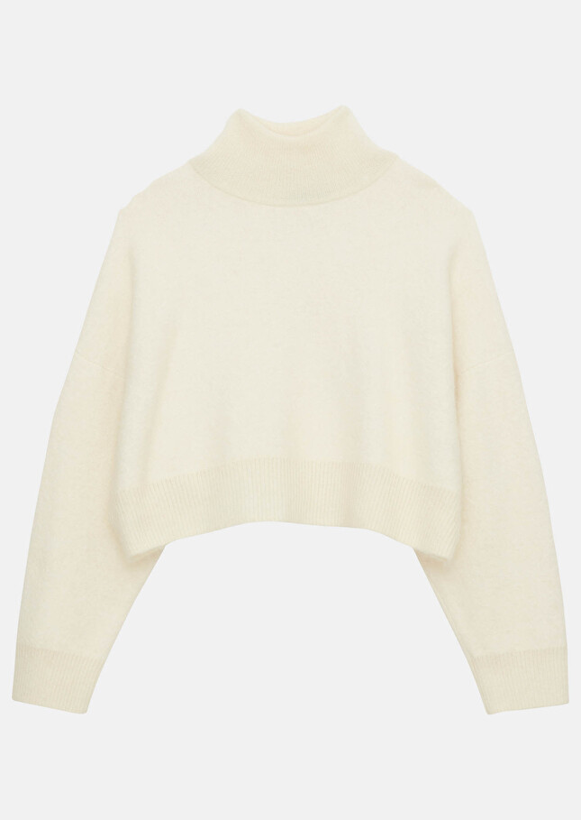 Pull Paradiseécru en mohair et alpaga