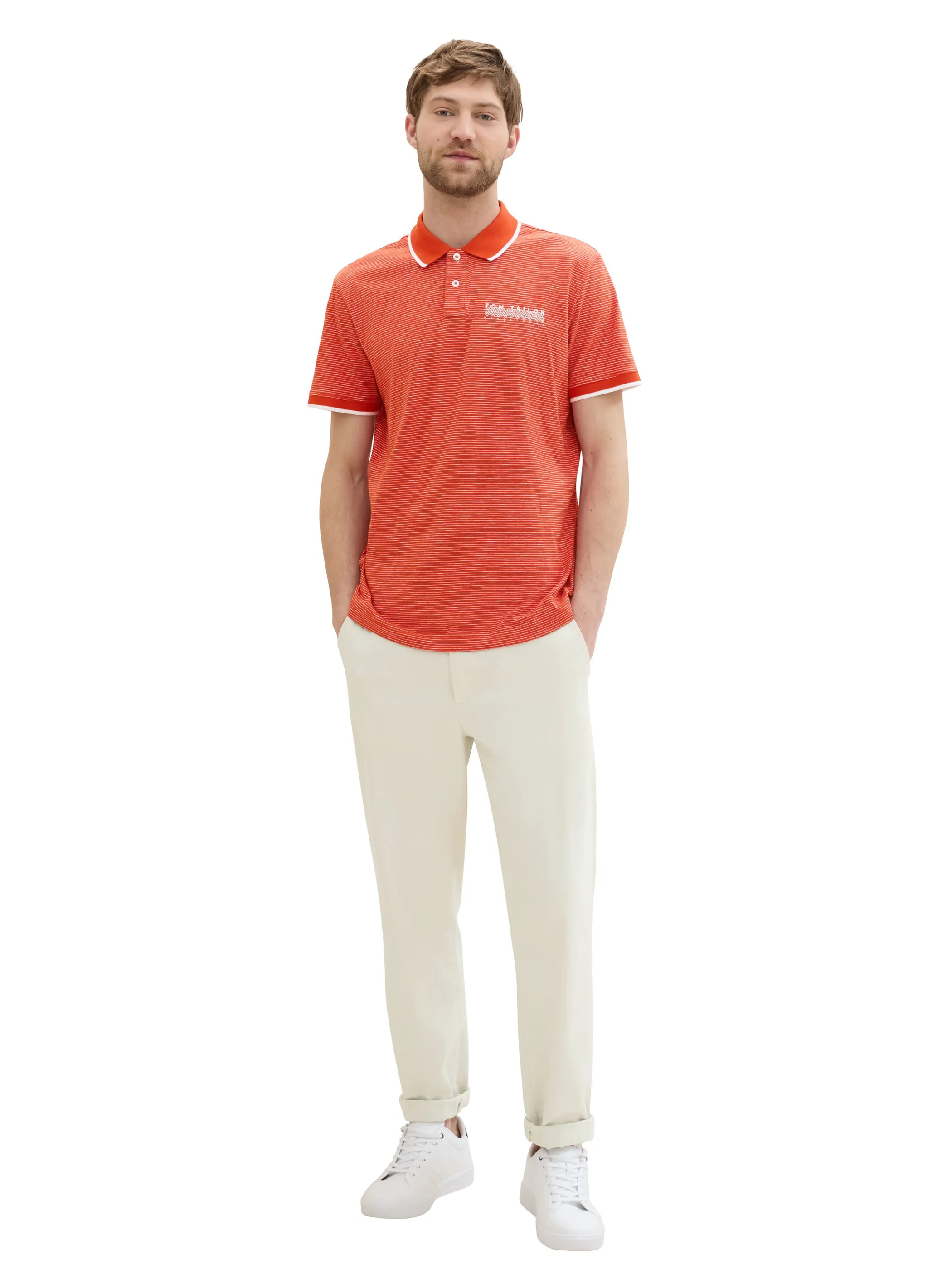 Herren Poloshirt mit Streifen
