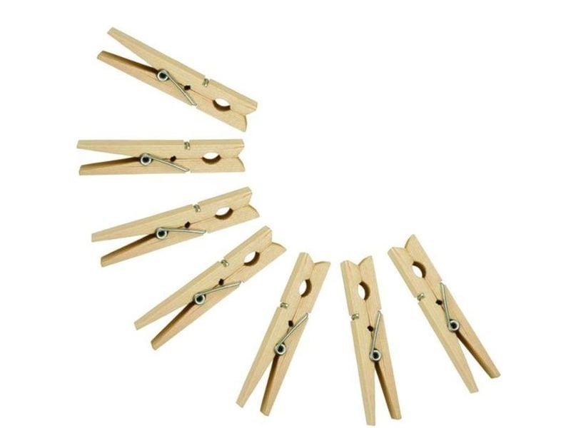 MSV Wäscheklammern 7 cm, 36 Stück Set mit 36 hölzernen Wäscheklammern