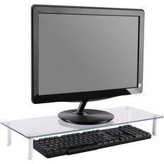 Support pour écran, verre, blanc