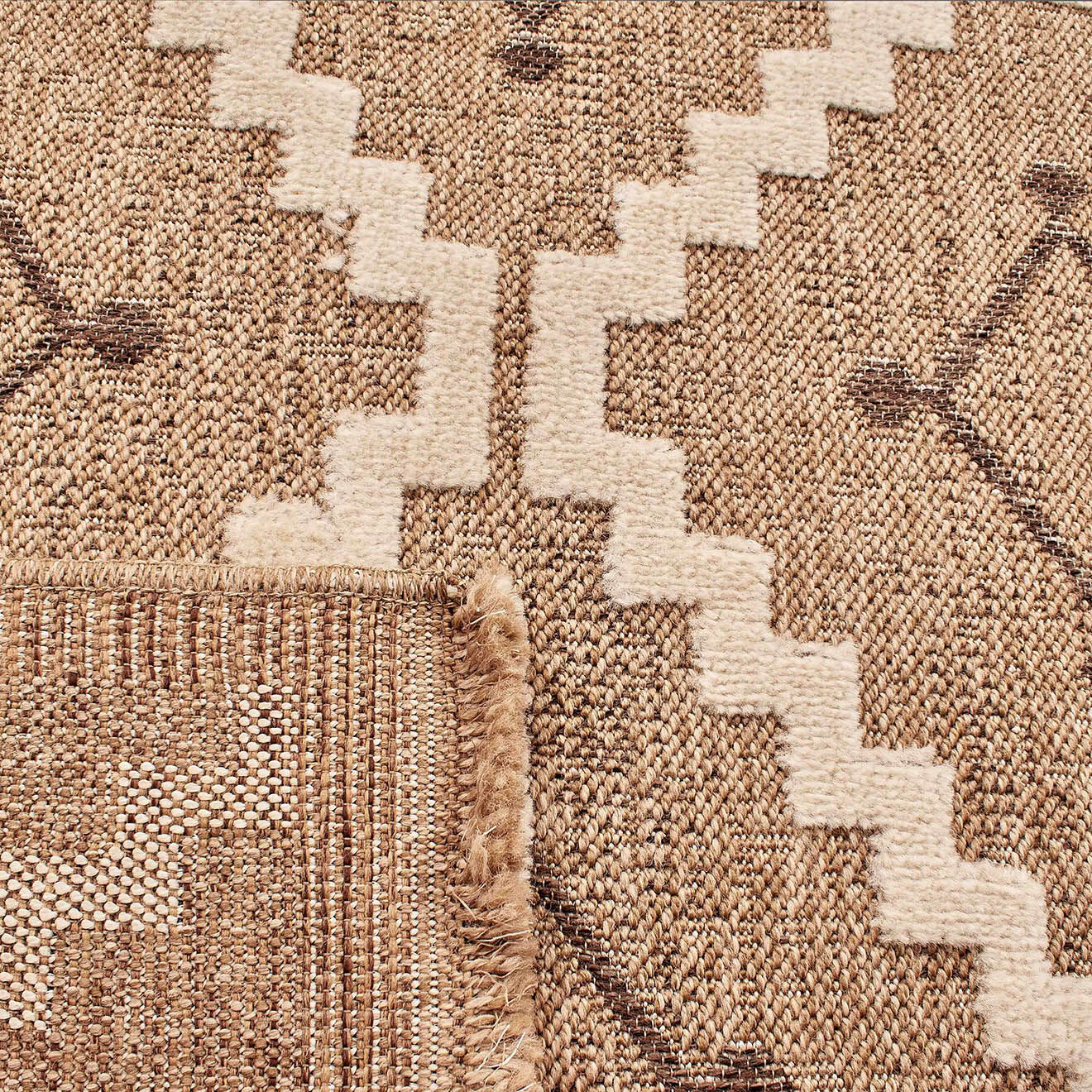 Nazar Rugs Tapis aspect jute TULUM 9041 intérieur & extérieur marron - 200x290 cm