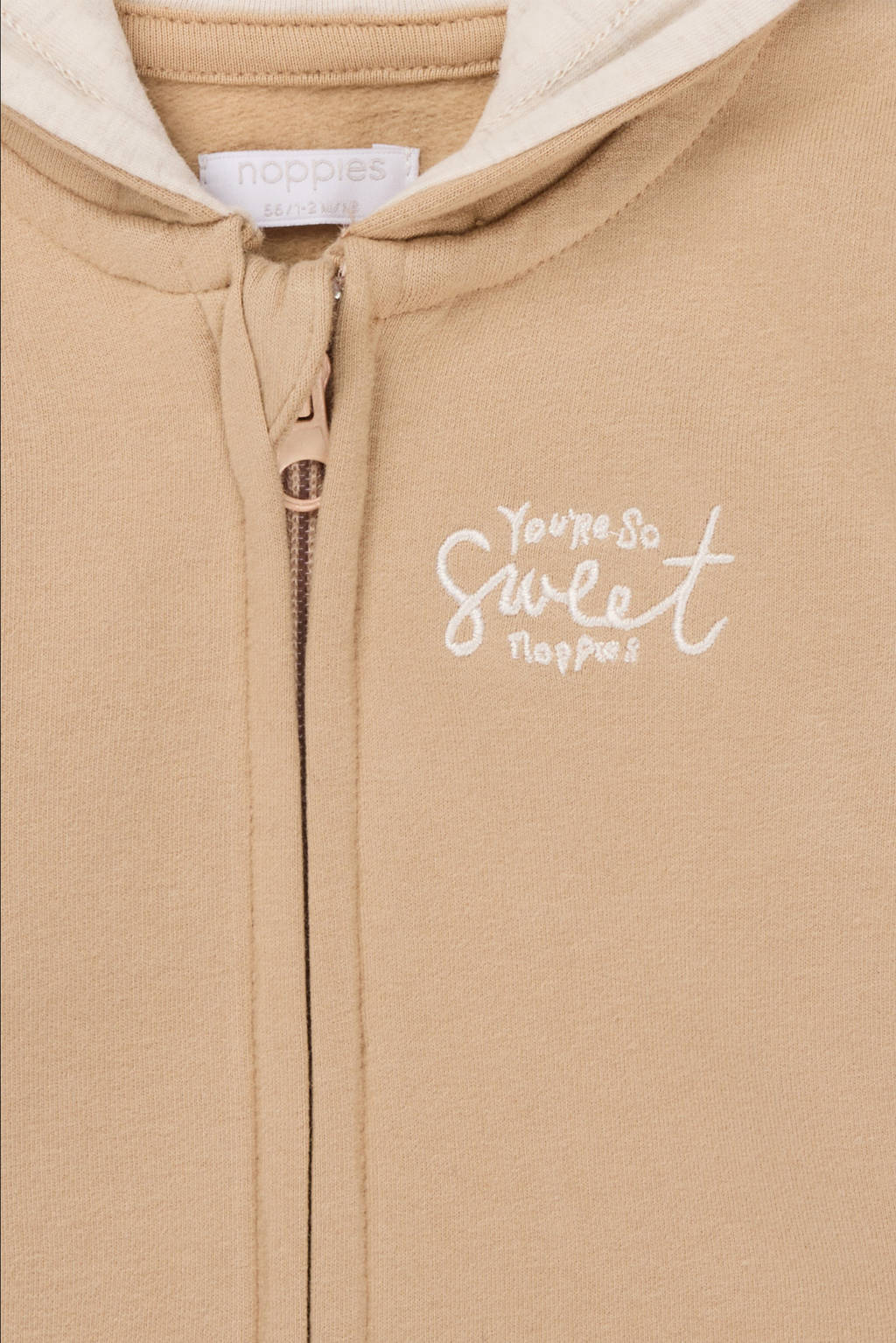 Noppies sweatvest lichtbruin