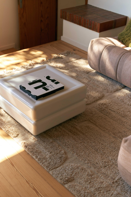 HKliving Tufted vloerkleed 160x230 Limestone