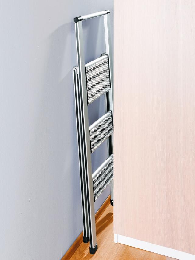 Trittleiter aus Aluminium, klappbar, 3 XXL-Stufen