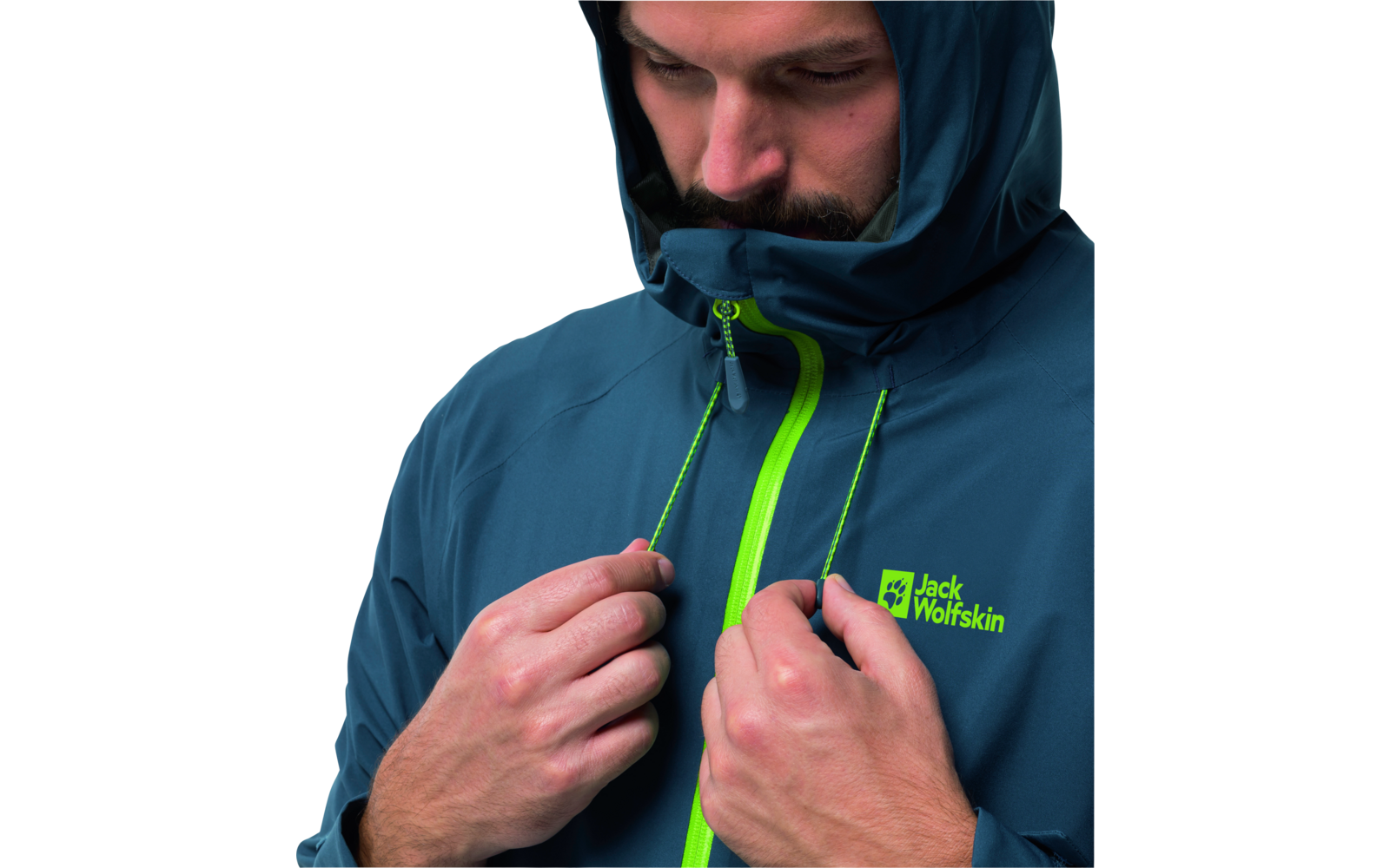 Jack Wolfskin Highest Peak Herren Regenjacke dark sea