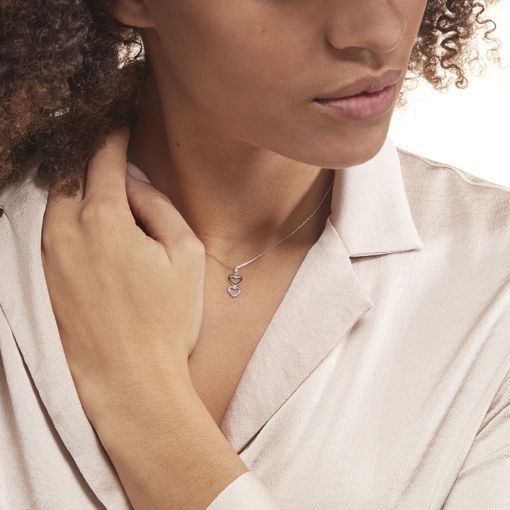 Collier Or Blanc Nalame Diamant