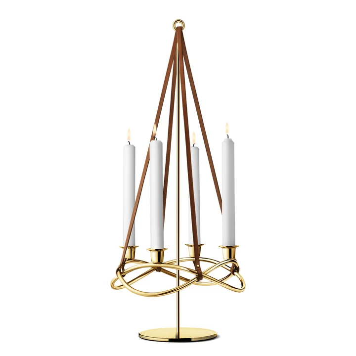 Georg Jensen - Season Kerzenhalter-Erweiterung, vergoldet