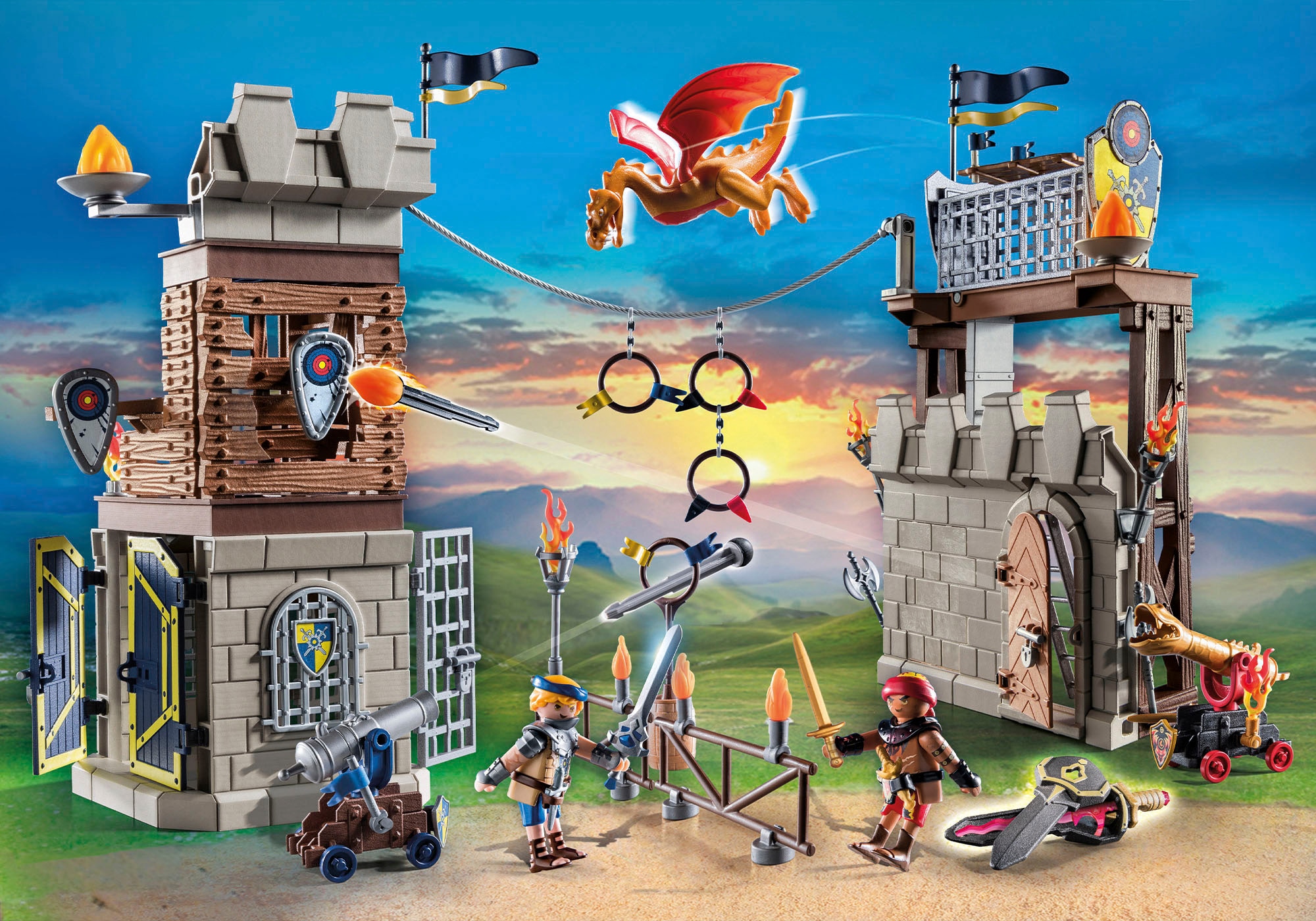 Playmobil® Konstruktions-Spielset »Novelmore vs. Burnham Raiders - Turnierarena (71298), Novelmore« Made in Germany