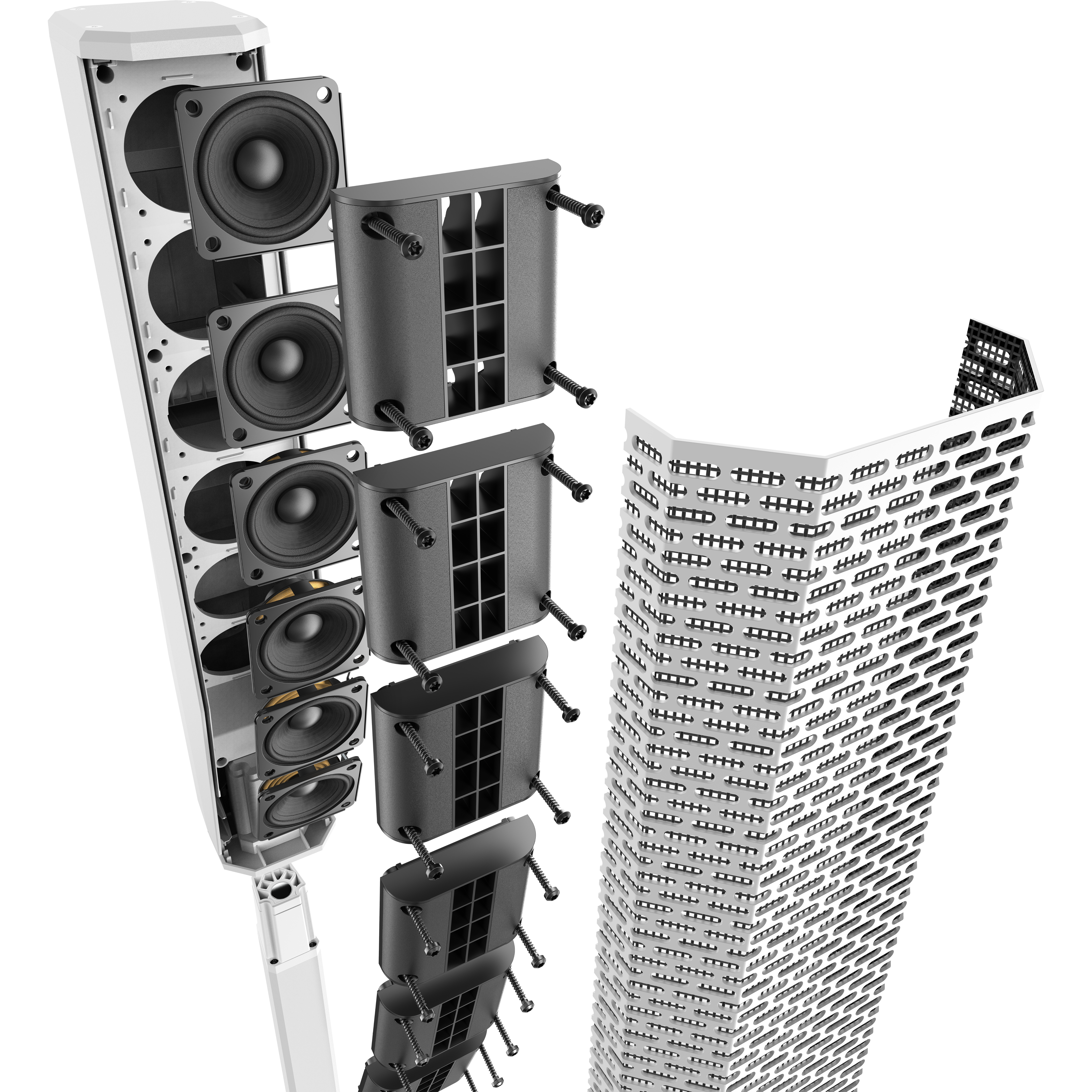 Electro-Voice Evolve 30M mobiel column P.A.-systeem (wit)