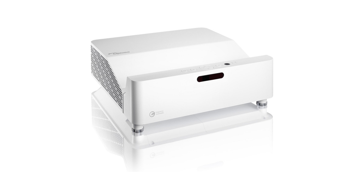 OptomaZW410UST Compacte Ultra korte afstand DLP-projector  (Wit, 4000 ANSI Lumen)
