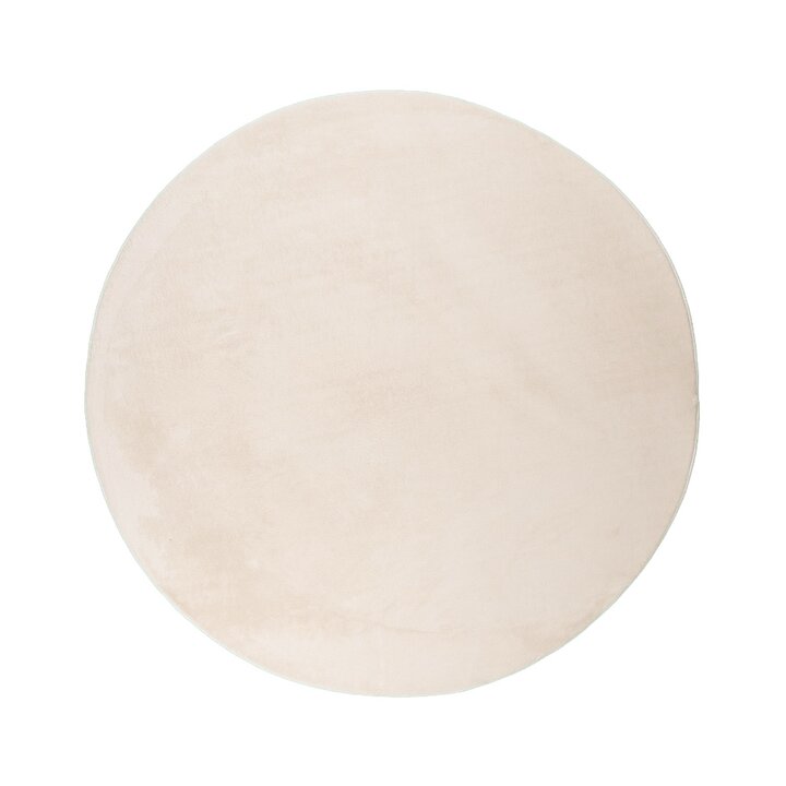 Rond laagpolig vloerkleed - Cozy Creme