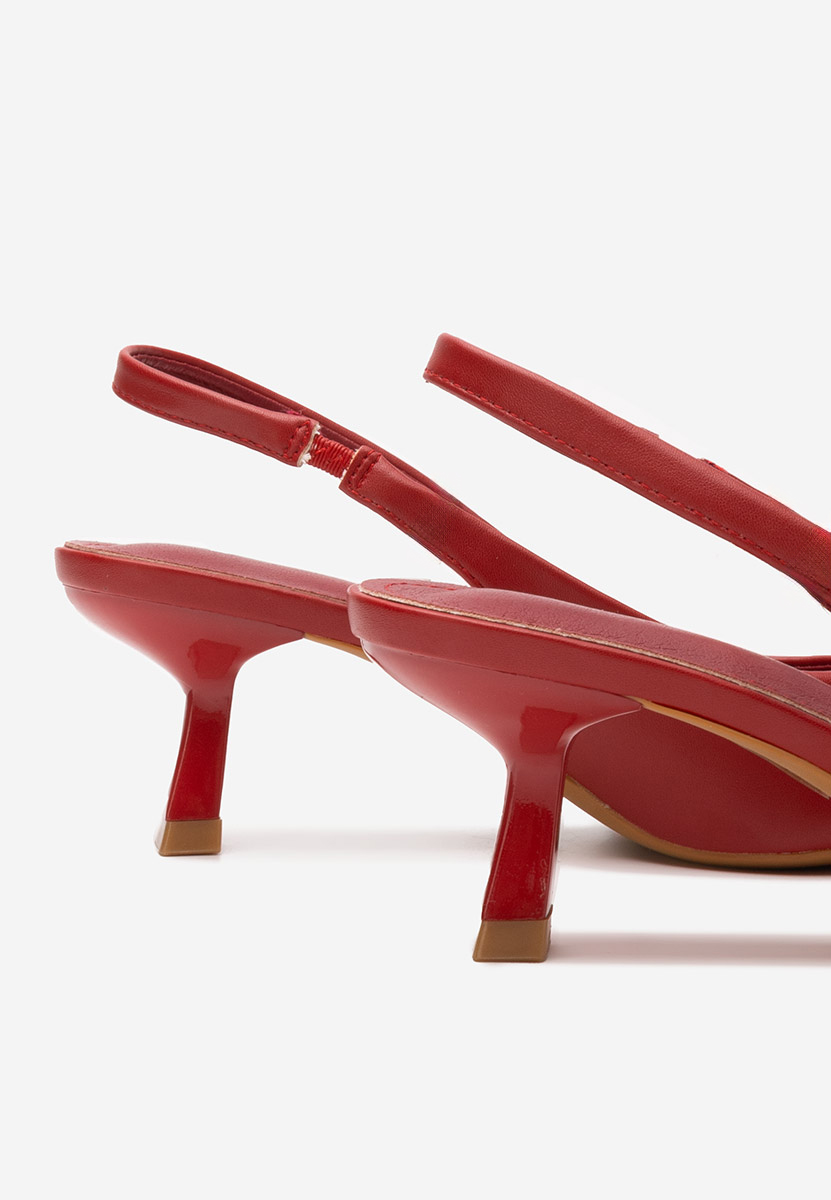Chaussures slingback rouges Belabisa