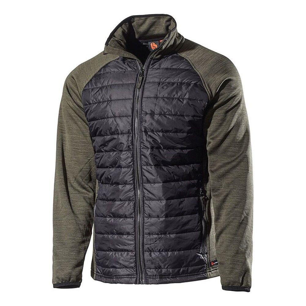 HYBRIDJAKKE L.BRADOR 6090P SVART/GRØNN STR