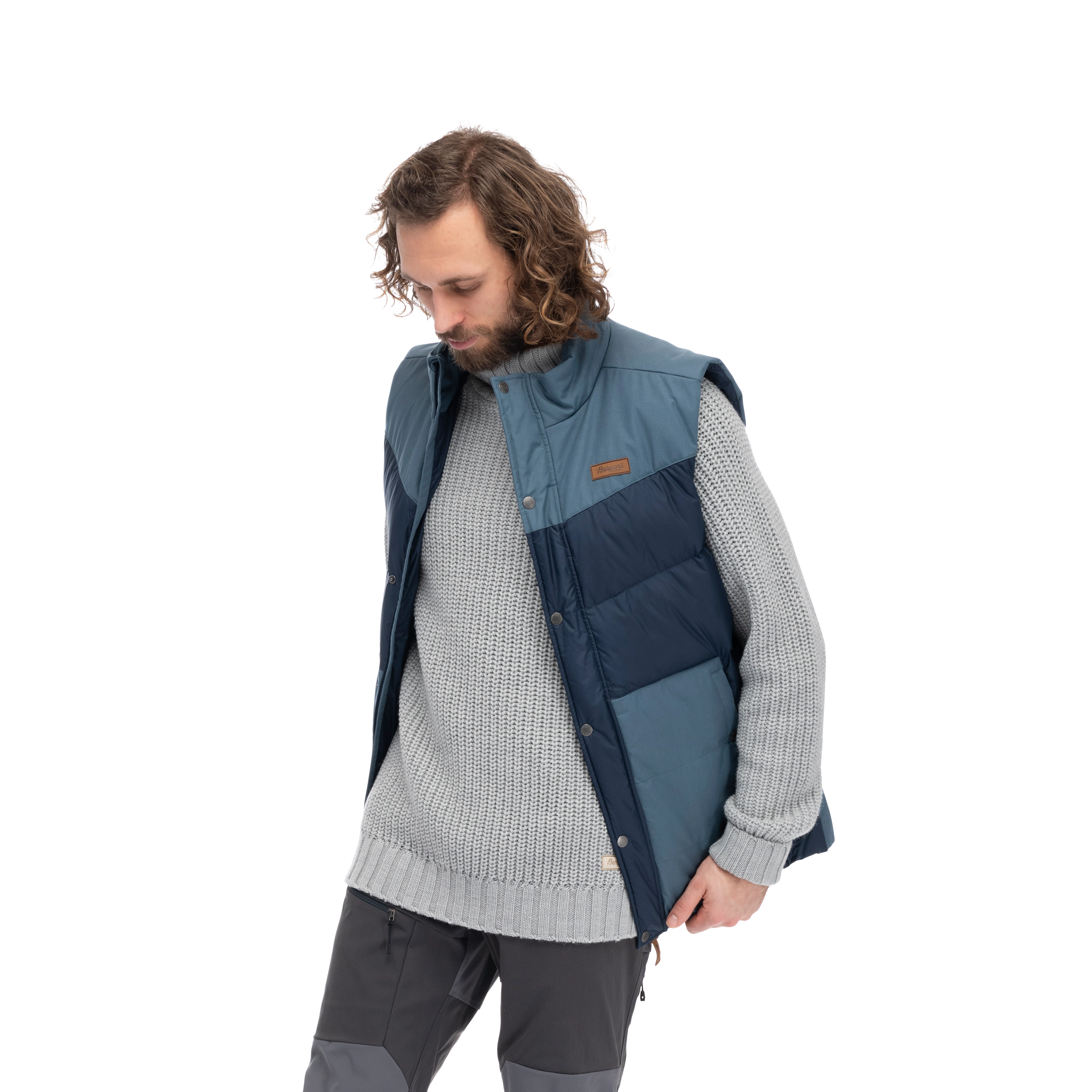 Nordmarka Outdoor Down Vest Men Navy Blue / Orion Blue