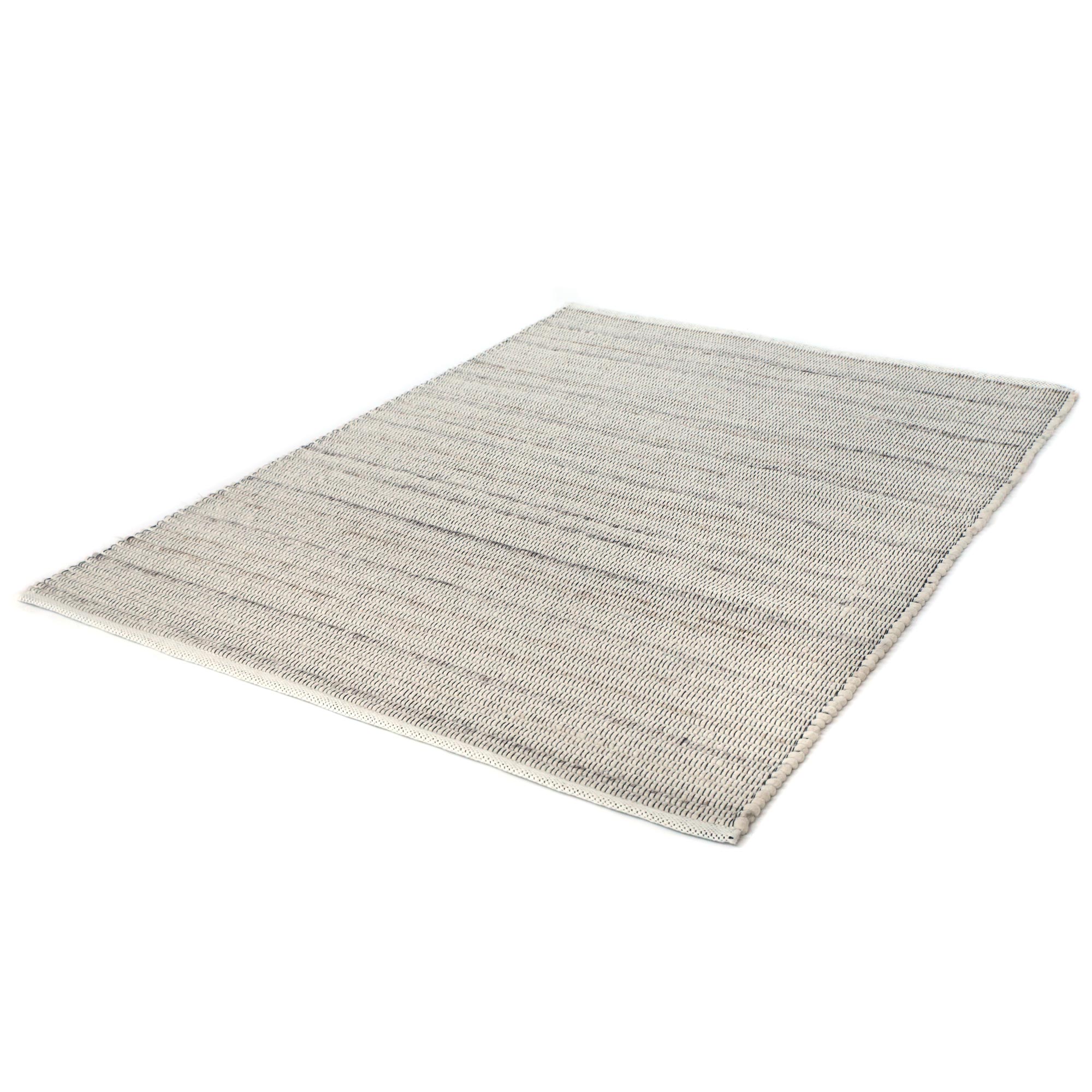Teppich 'Lux' weiß-grau, B 200 cm, L 140 cm von fischer's lagerhaus
