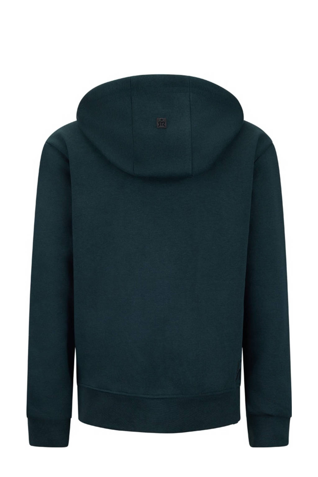 Retour Jeans sweatvest Asher met printopdruk donkergroen
