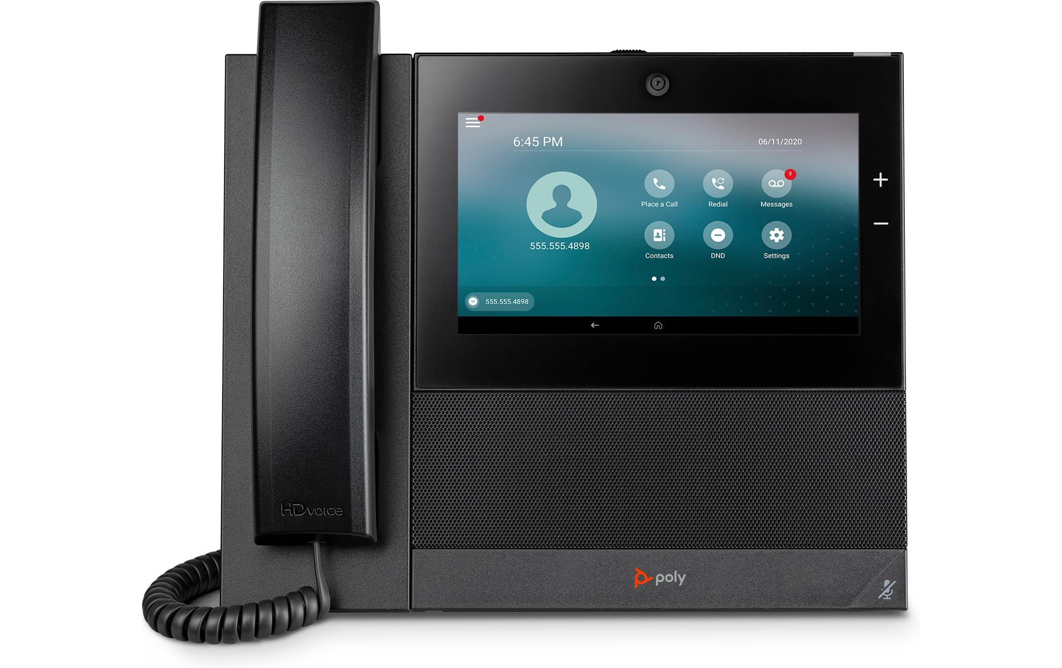 Tischtelefon Poly CCX 700 SIP Schwarz<br>Business-Media-Tischtelefon mit Farb-Touchscreen und 4 Mpx Kamera