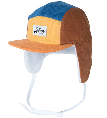 Lil'Boo Copenhagen Kappe - Corduroy - Yellow/Brown/Blue