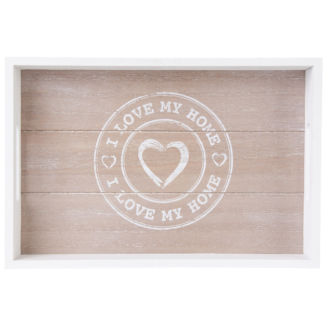 Tablett - I Love My Home - aus Holz - verschiedene Größen