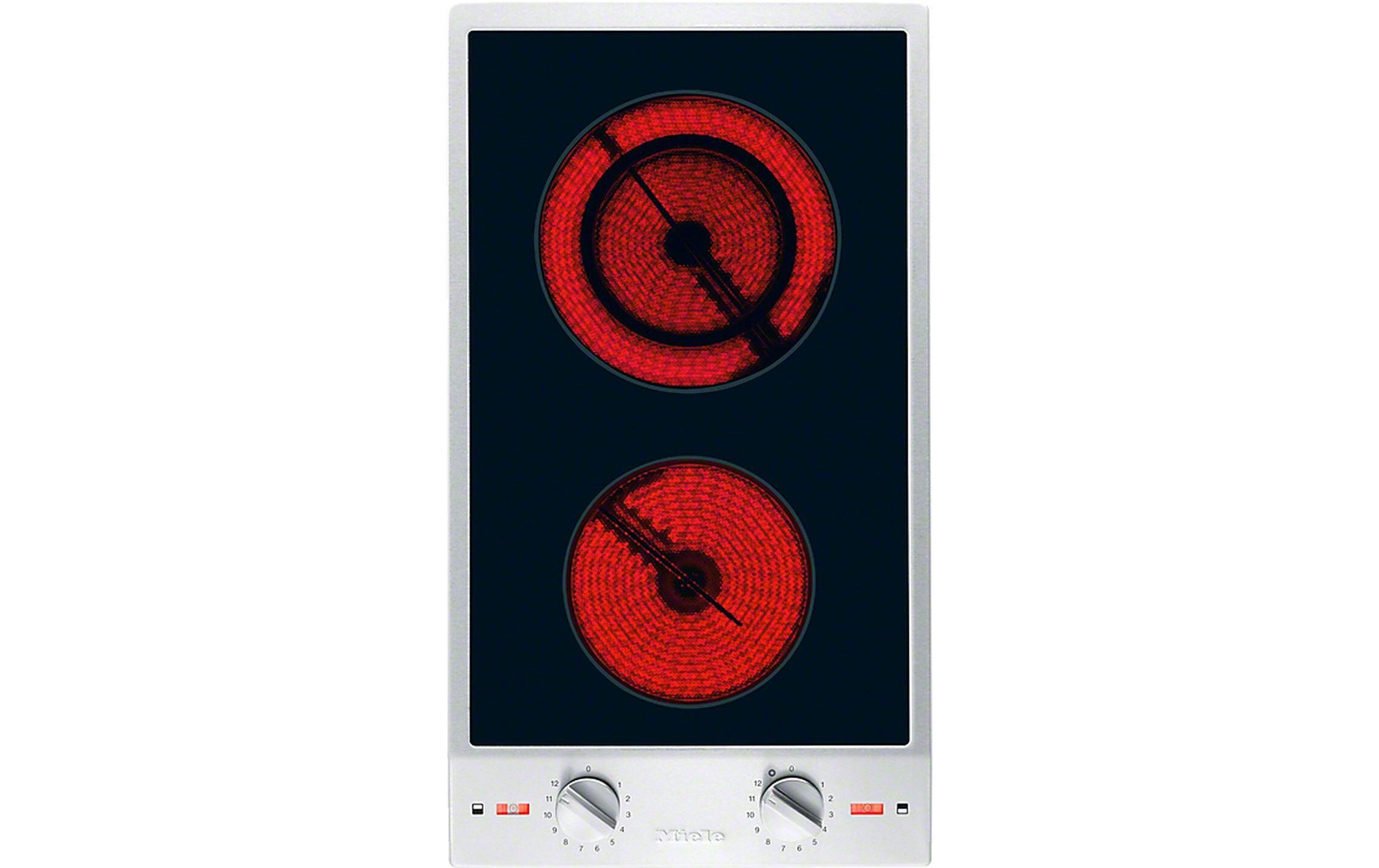 Glaskeramik-Kochfeld CombiSet CS 1112E Edelstahl<br>Glaskeramik-Kochfeld mit 2 Herdplatten