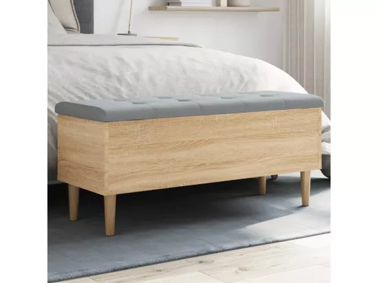 Banc de rangement chêne sonoma 102x42x46 bois d'ingénierie