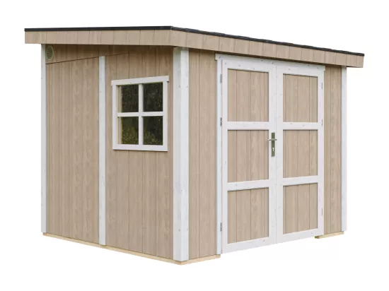 Abri de Jardin Qualité Premium 5,9 m² - H231x248x294 cm - Sans plancher e paroi latérale - Timbela M938B-TERRA BROWN