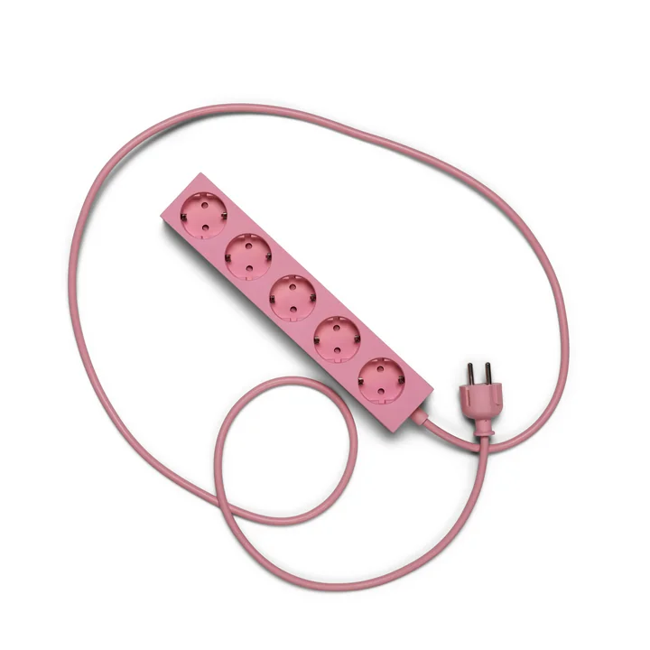 Pedestal - Power Beam, 2 Meter Mehrfachsteckdose, bubble gum