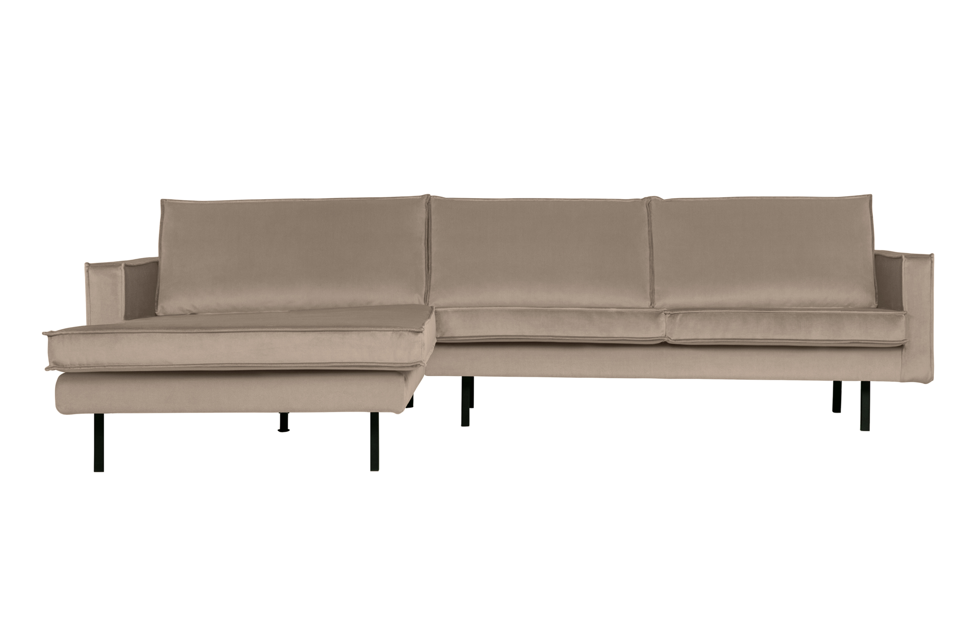 BePureHome chaise longue Rodeo velvet Links - Khaki