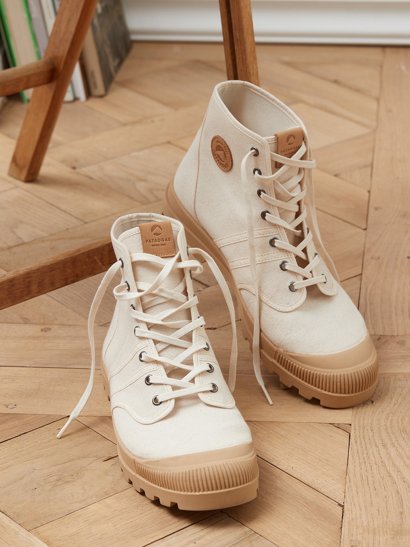 Baskets Authentique Mid Pataugas en toile coton bio