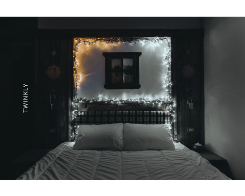 Twinkly LED Cluster Lichtsnoer Generatie II 400 LED's Lichtkleuren: Koel Wit, Warm Wit en Geel, incl. App Bediening