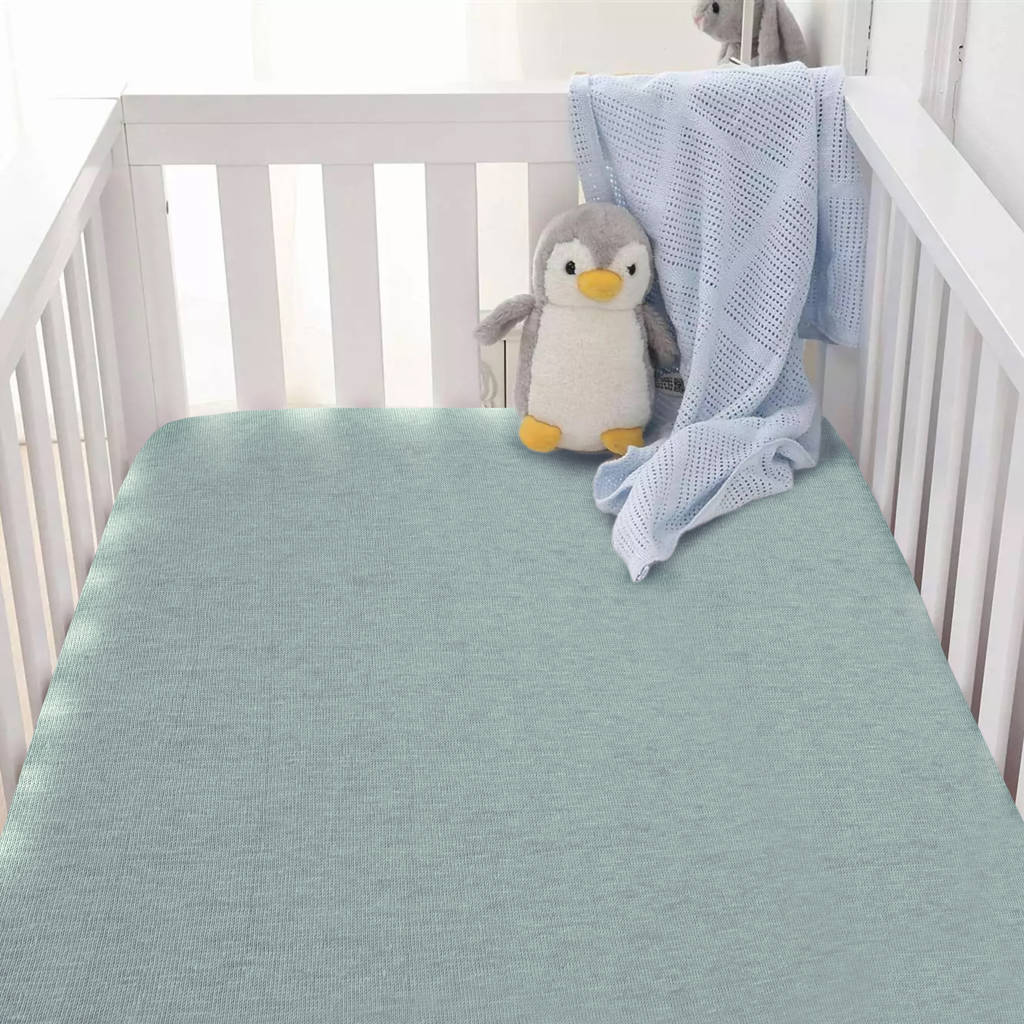 ledikant hoeslaken jersey 60x120 lichtgroen