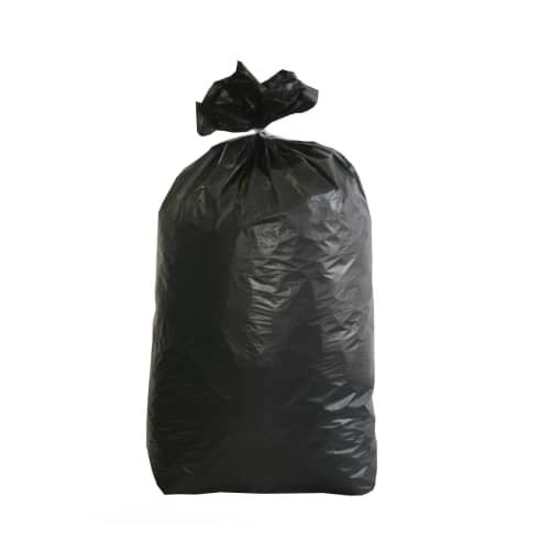 Sacs poubelle 150L PEHD noir 30µ lien classique Jet'Sac