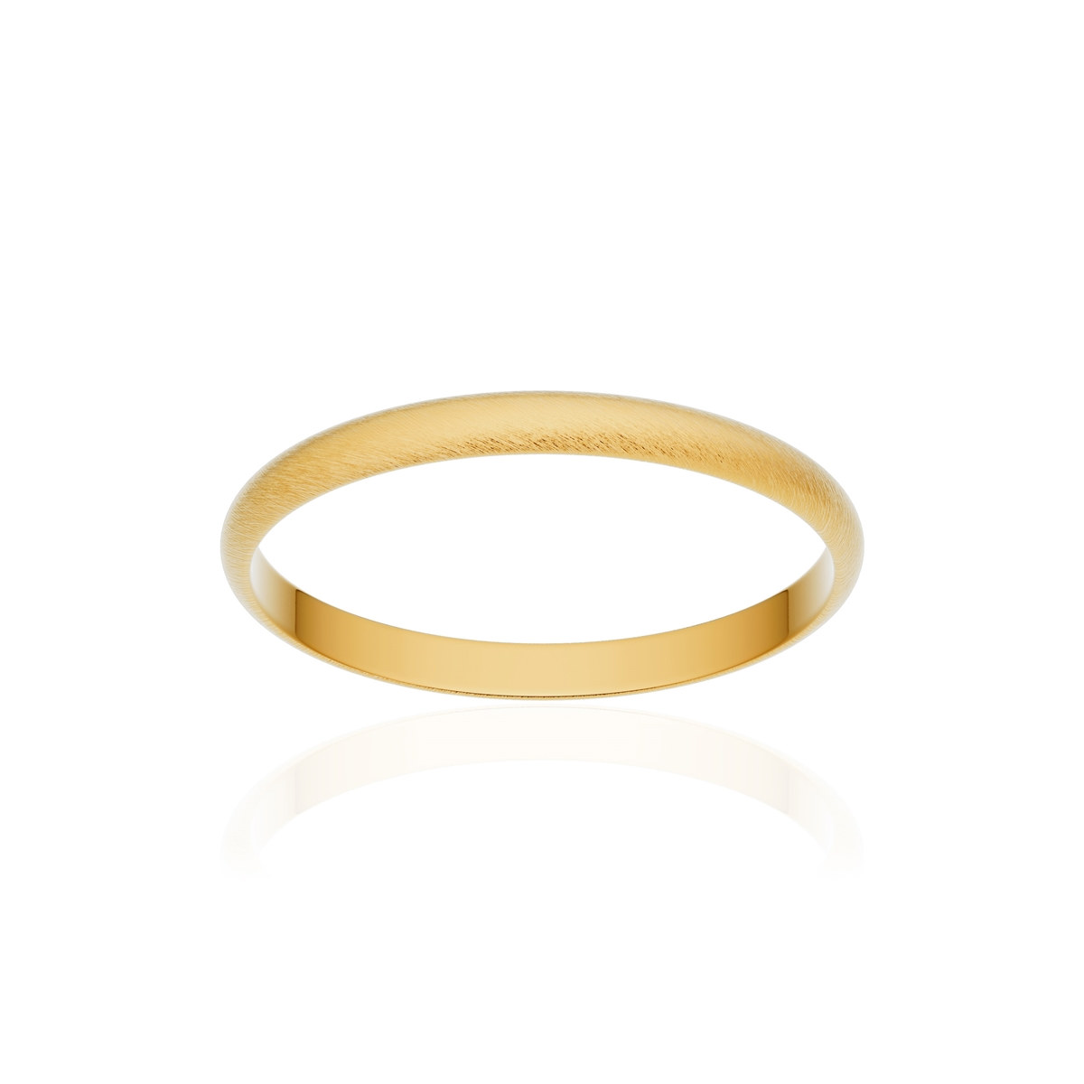 Alliance or 750 jaune givré ruban 2mm