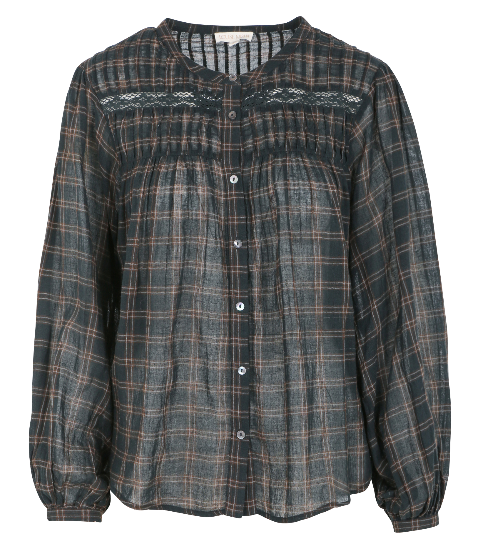 JALLY - Blouse ample imprimée en coton | Gris