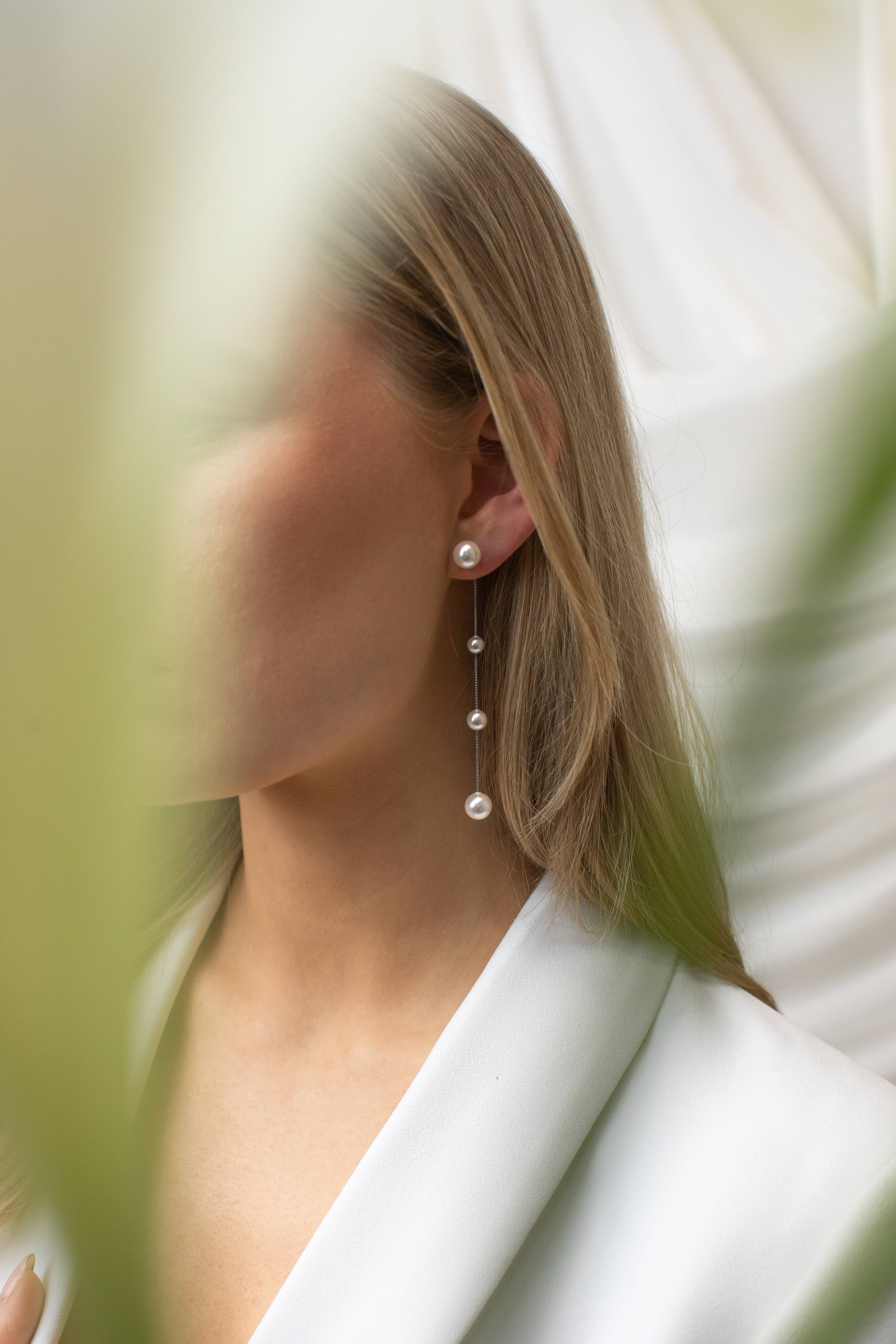 Abrazi rhodium plated oorbellen Resa