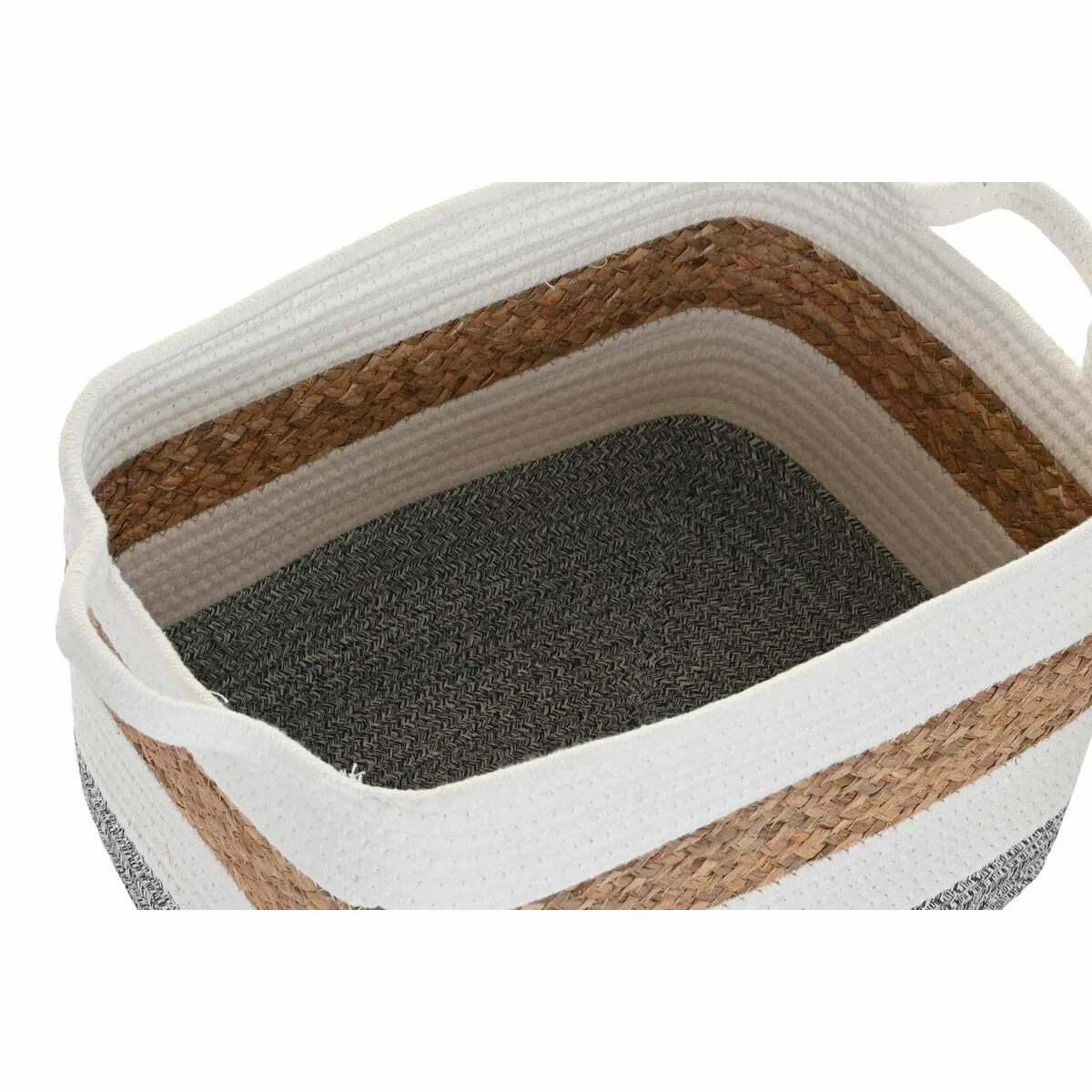 Set de basket DKD Home Decor - Blanc