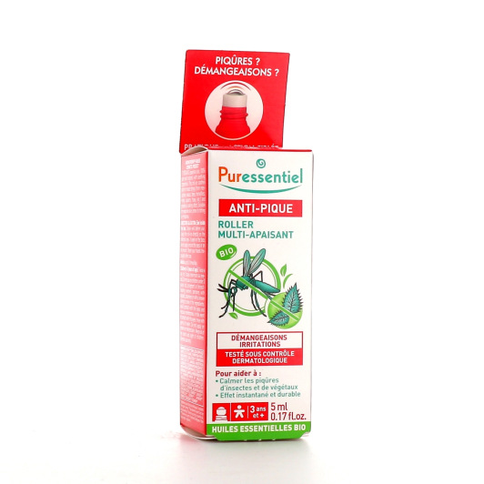 Puressentiel Anti Pique roll-on apaisant - Piqûres insectes, végétaux