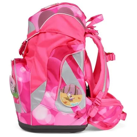 ergobag PACK Set KuntBärbuntes Einhorn Neo Edition, ergonomischer Schulrucksack, Set 6-teilig