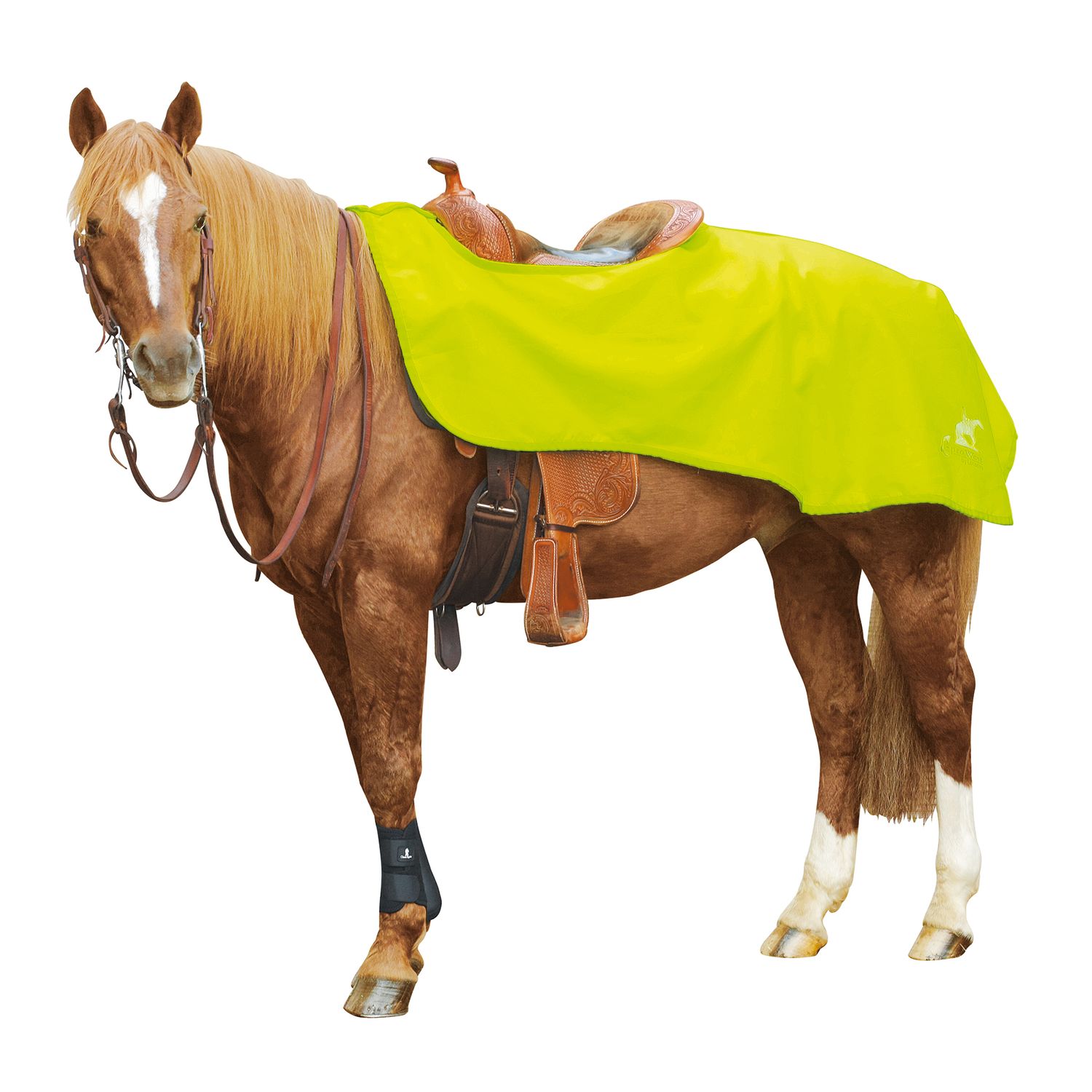 L-pro West Reflex-Ausreitdecke Western - gelb - 150 cm (L)