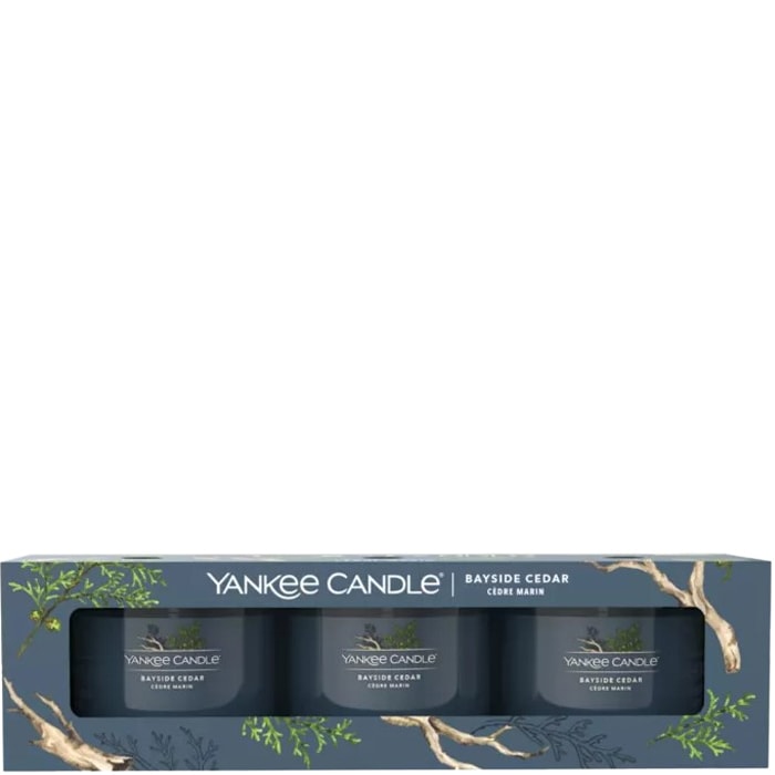 Coffret bougies votives - Cèdre marin - 3 x 37 g