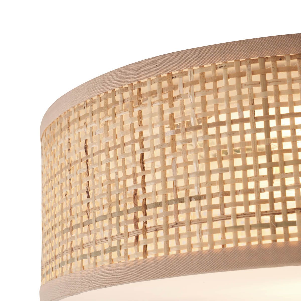 Oosterse plafondlamp rotan 30cm - Trammy