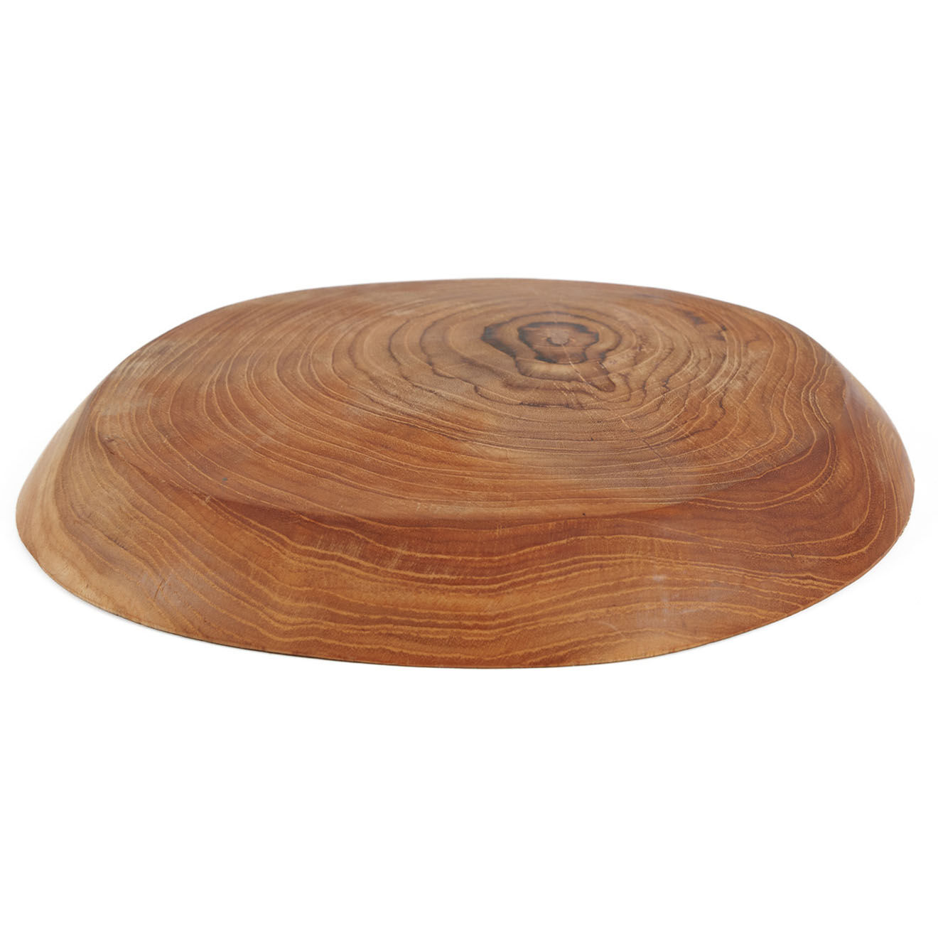 Bazar Bizar Assiette en teck naturelle - D.25.5 cm